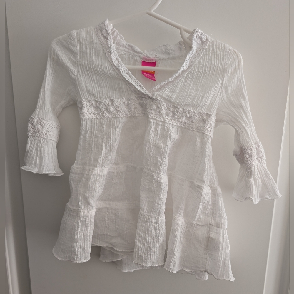 💥3/$24 Y2K Children's Place White Lace Blouse‎